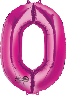 Image de Ballon numéroté Ballon numéroté pour anniversaires rose 86 cm