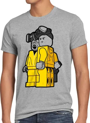 Produktbild von style3 Brick Bad T-Shirt Herren white meth walter crystal breaking tv serie, Größe:4XL, Farbe:Grau meliert