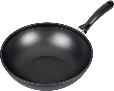 Zdjęcie produktu dla Karl Krüger Leipzig, Okrągły, Wok/Patelnia do mieszania, Czarny, Ceramika, Gaz, Halogen, Indukcja, Płyta jednolita, 30 cm