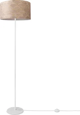 Produktbild von Stehlampe Wohnzimmer Lampenschirm Stoff Stehleuchte Leselampe Abstrakt Vintage