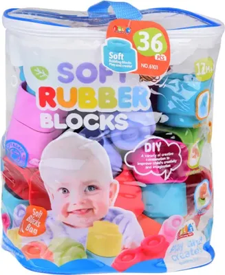 Obrázok produktu pre Farebné gumené kocky, 36ks Jokomisiada