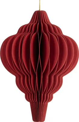Produktbild von Clayre & Eef Weihnachtsanhänger Ø 9x12 cm Rot Papier