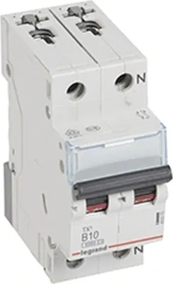 Obrázok produktu pre Legrand LS-vypínač, B 10A, 6kA, 1pol+N, 2TE, 1 ks.