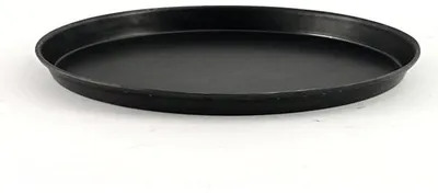 Runde Backform 30 cm, legierter Stahl, schwarz, ofenfest, für Pizza