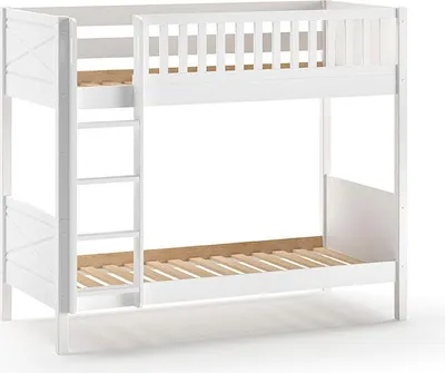 Produktbild von FURNLUX Bunk Bed Scott White 90x200cm / Hauptfarbe: Weiß / Abmessungen: 105 x 208 x 176 cm