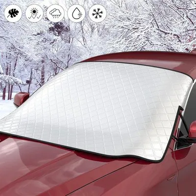Produktbild von Famanu Autoschutzdecke für die Windschutzscheibe - magnetische Abdeckung gegen Frost und Schnee - UV- und wasserbeständig