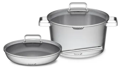 Produktbild von G21 Gourmet Magic Kochtopfset mit Sieb, 4 Teile, Edelstahl