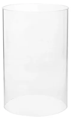 2er-Set Glaskerzenhalter transparent, zylindrisch, 10x10x10 & 15x10x10 cm