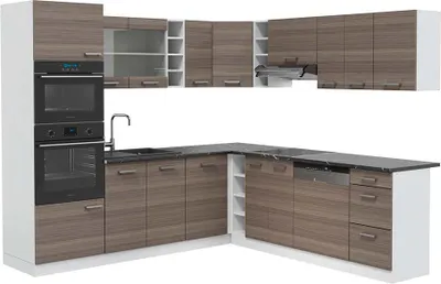 Produktbild von Eckküche Vicco R-Line Edelgrau 247 x 60 cm , AP Anthrazit, Model 42233