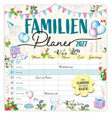 Produktbild von TRÖTSCH - Broschürenkalender Familienplaner 2027