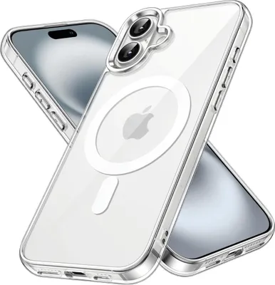Produktbild von Hülle für Iphone 16 Magsafe Schutz Tasche Slim Cover Case Bumper Transparent TPU