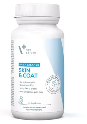 Zdjęcie produktu dla Vet Expert Skin & Coat 30 kaps. Suplement Na Lśniącą Sierść i Nawilżoną Skórę Psa i Kota