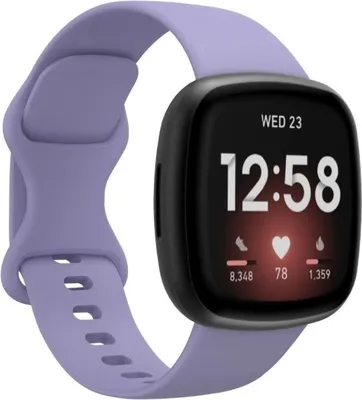 Produktbild von Strap-it Fitbit Versa 3 Silikon Armband (Lavendel) - Große: M/L