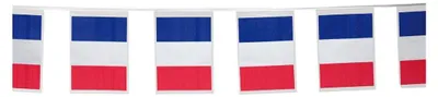 Produktbild von Flaggengirlande im Frankreich-Design, 4 m Länge, mit 12 Flaggen aus PE