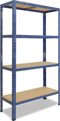 Zdjęcie produktu dla shelfplaza HOME 180x120x50 cm regał do dużych obciążeń w kolorze niebieski z 4 półkami i udźwigiem 175 kg na półkę