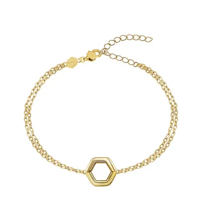 Zdjęcie produktu dla Bransoletki Bransoletka łańcuszkowa Breil Gold Collection Hexagonia - kobieta
