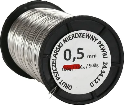 Produktbild von Wabendraht aus Edelstahl, Ø 0,5 mm, Spule 500 g, rostfrei