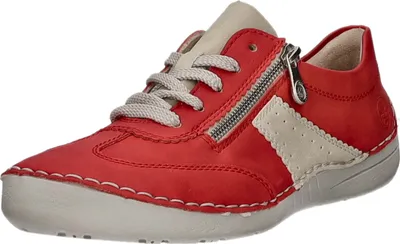 Zdjęcie produktu dla Casualowe sznurowane buty męskie w kolorze czerwonym