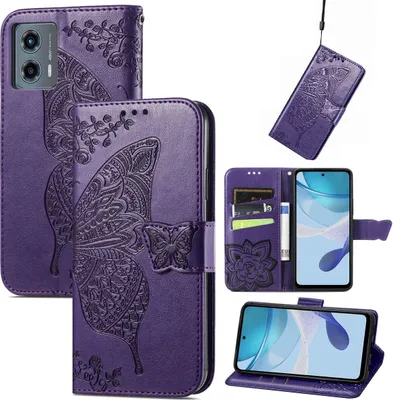 Produktbild von König Design Hülle kompatibel mit Kunstleder Handyhülle - Handy Case Dunkelviolett