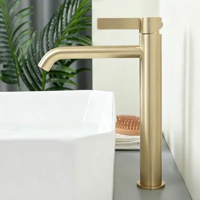 Imagen del producto de Grifo monomando para lavabo, ajustable, para agua caliente y fría, modelo 9M4OK-T, para baño