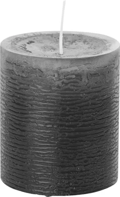 Produktbild von Rustic Stumpenkerze 190 x 98 mm (H x Ø), Farbe Grau, mit ASF zum Abbrandschutz, durchgefärbte Stump