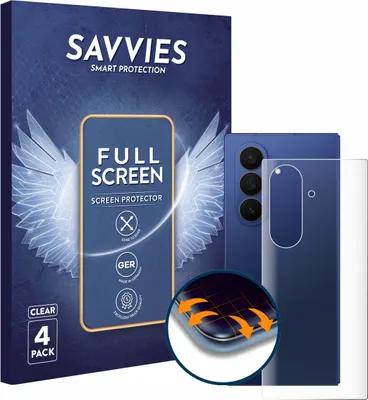 Produktbild von 4x Savvies Fullscreen Schutzfolie für Samsung Galaxy Z Fold 7 (Rückseite) Displayschutz Folie Fullcover Klar Transparent