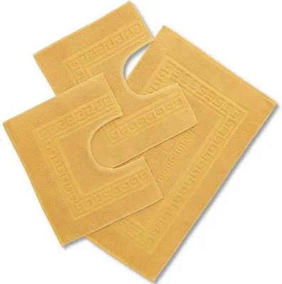 Productafbeelding van Badmatset – 1 badmat van 60 x 90 cm + 2 ronde toiletmatten