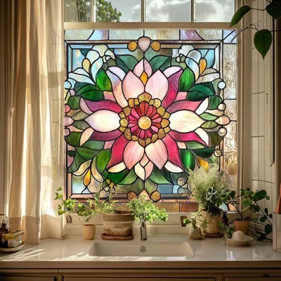 Immagine prodotto di Pellicola per vetri - Decorazione per finestre - Crea privacy - Adesione statica - 100 x 100 cm - Effetto arcobaleno