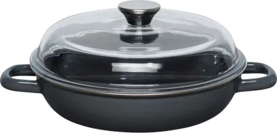 Immagine prodotto di Brasiera Riess con coperchio in vetro 24cm GRIGIO SCURO