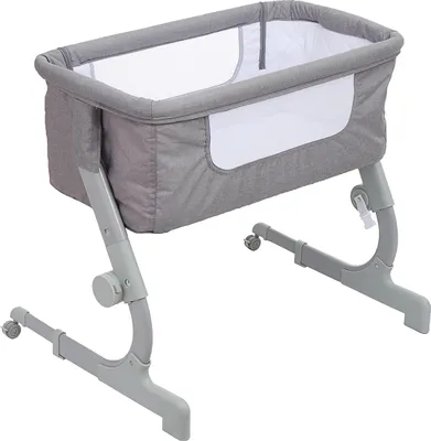 Produktbild von MECO Baby Bett Faltbar Baby Beistellbett Kinderbett Zustellbett - Grau
