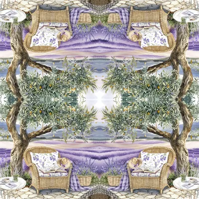 Produktbild von Servietten Papier 33x33cm 3-lagig mit Provence & Lavendel Motiv 20 Stück