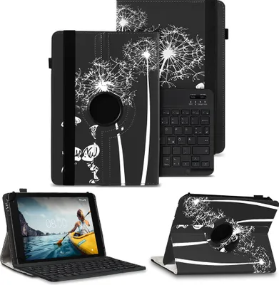 Produktbild von Schutzhülle für VALE Tablet V10E / V10A Bluetooth Hülle Tasche QWERTZ TastaturFarben:Motiv 12