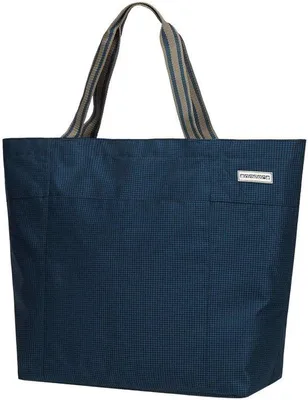 Productafbeelding van Een grote strandtas met een blauw patroon en een inhoud van 40 liter, ideaal voor het opruimen van vuil en het verminderen van milieuvervuiling.