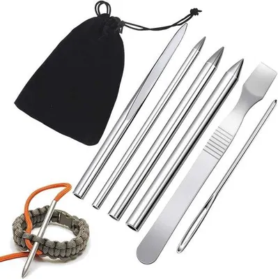 Productafbeelding van Paracord Set met Accessoires voor Creatieve Projecten - Naalden en Gladmakingsgereedschap