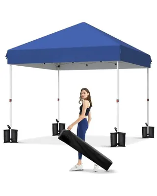 Produktbild von Faltpavillon - 3x3 m Partyzelt - 300D Wasserdichtes Polyester - UPF 50+ UV-Schutz - Mit Sandsäcken & Tragetasche - Blau
