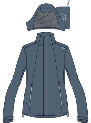 Produktbild von Cmp Woman Jacket Zip Hood With Ventilation Space Space 42