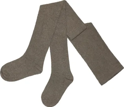 Produktbild von Damen Strumpfhose aus Baumwolle Glatt Unifarben Rinde Meliert Größe 40-42