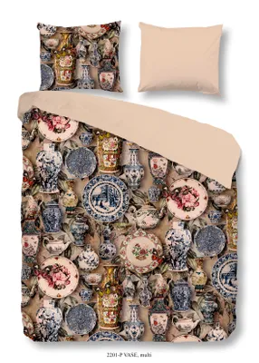 Immagine prodotto di buongiorno Renforcé biancheria da letto 2 pezzi copripiumino 135 x 200 cm federa 80 x 80 cm Vaso 2201.99.08 Multi