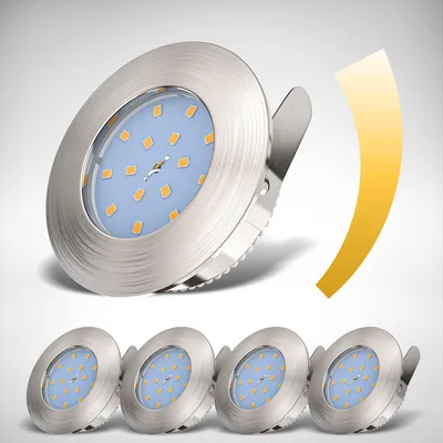 Produktbild von B.K.Licht 20-04-05-S, Strahler Oberflächenbeleuchtung, GU10, LED, 2700 K, 470 lm, Nickel