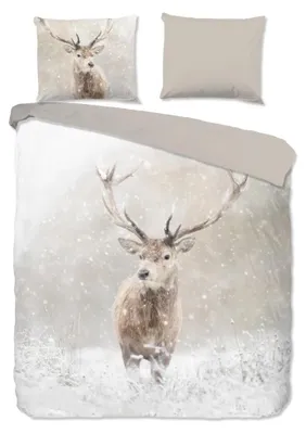 Obrázek produktu pro Dobré ráno, povlak na peřinu "Snowydeer" - hnědý - (200x220 cm) - 100% bavlna