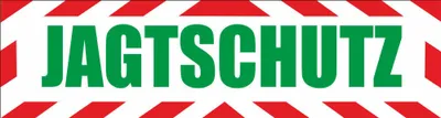 Produktbild von INDIGOS UG - Magnetschild "Jagtschutz" mit Rahmen 45 x 12 cm - Magnetfolie für Auto / LKW / Truck / Baustelle / Firma