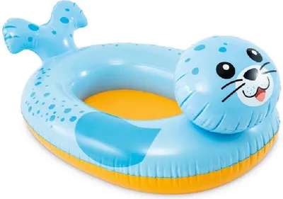 Produktbild von INTEX 59380NP - Baby-Boot - Pool-Cruiser (110x100cm) Kinderboot aufblasbar Poolspielzeug Robbe