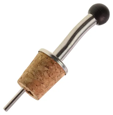 Ausgießer für Flaschen, 3-in-1, Edelstahl/Kork, 10 x 2,5 x 2 cm