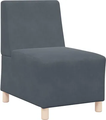 Immagine prodotto di vidaXL Divano modulare senza braccioli grigio scuro 55 cm in velluto