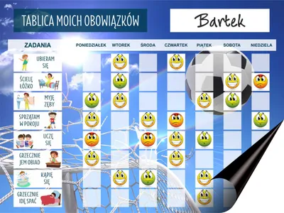 Zdjęcie produktu dla Tablica motywacyjna Magnes na lodówkę Tablica obowiązków Zadania dla dzieci