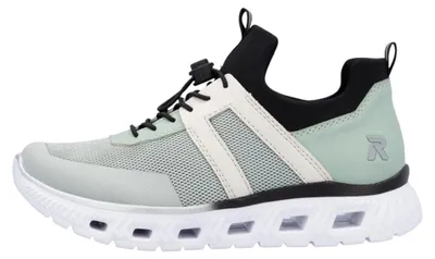 Imagen del producto de Zapatos de mujer Rieker, mocasines, color verde, para uso diario