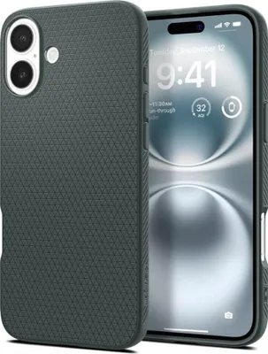 Produktbild von Spigen Liquid Air, Cover, Apple, iPhone 16, 15,5 cm (6.1"), Grün