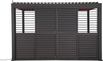 Produktbild von Schiebelamelle für bioklimatische pergola "evora" - 1 3 seite - 2,7 x 2,3m graphit  - Hespéride