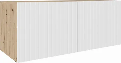 Produktbild von MEBLINI TV-Schrank 100cm Lang - Fernsehschrank - TV Lowboard Industrial - Unterschrank für Fernseher - TV-Unterschrank - TV-Schrank - Hängeschrank - MIU - 100x40x41cm - Artisan Eiche/Weiß Matt