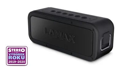 Obrázek produktu pro Lamax LMXSM1B, 5,3 cm, 40 W, 80 - 18000 Hz, Kabelový a bezdrátový, Stereofonní přenosný reproduktor, Černá